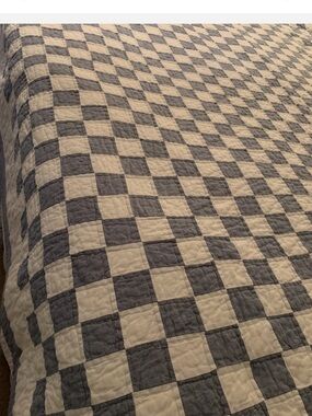 VINTAGE BLUE & WHITE CHECKERBOARD
QUILT BY RALPH LAUREN KING SIZE